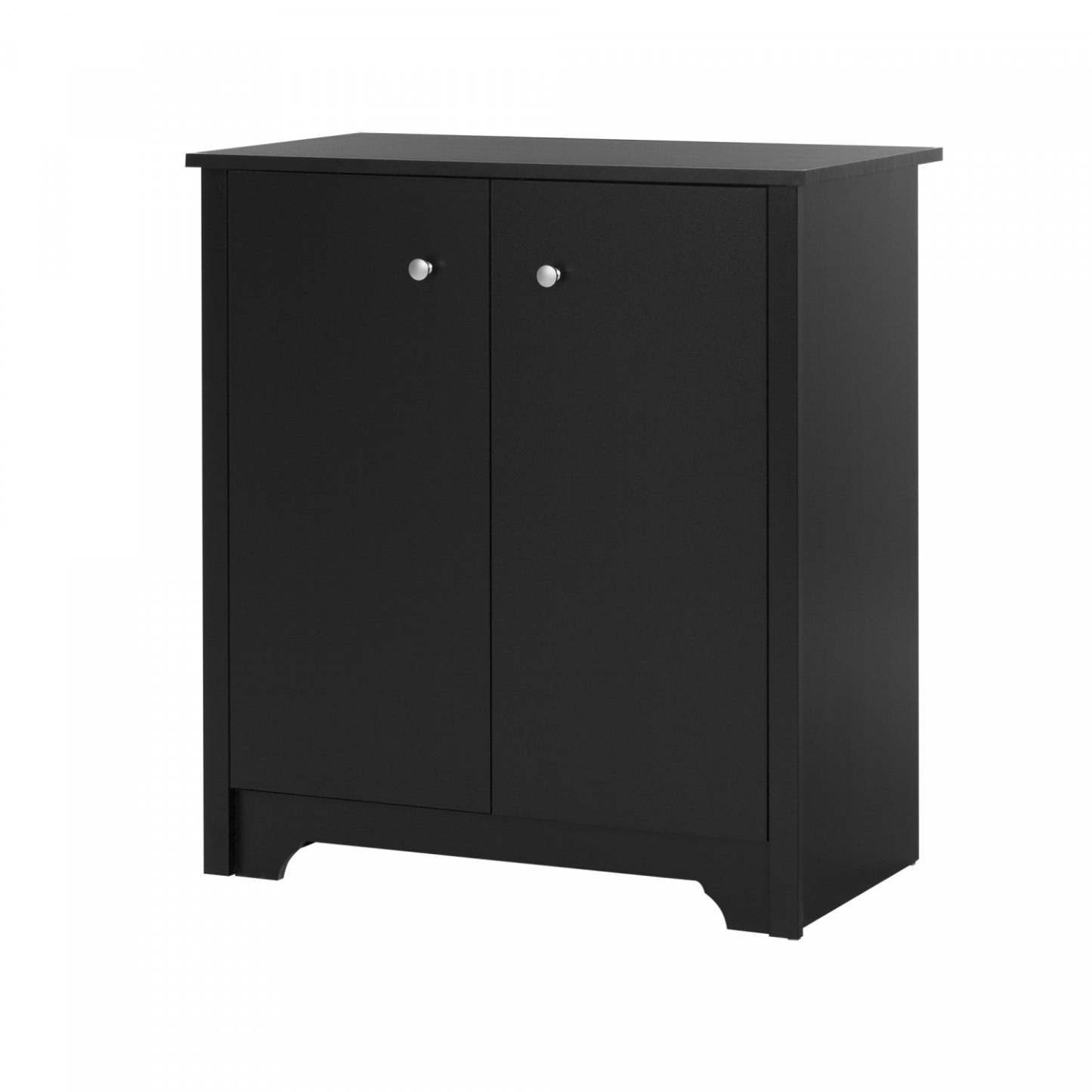Vito Petite armoire de rangement à 2 portes - Noir pur | Vito Armoire De Rangement 2 Portes - Noir Solide