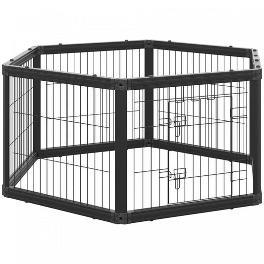 Pawhut Parc Pour Animaux De Compagnie, 6 Panneaux 24,5 Enclos D'exercice Pour Chien, Panneau D'exercice Pour Chien Pliable Avec Porte Indoo|Pawhut Dog Playpen 24.5, Heavy Duty Pet Playpen 6 Panels, Foldable Dog Exercise Pen With Door