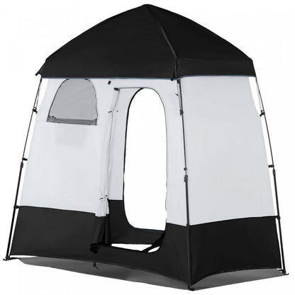 Outsunny Tente De Douche Pop Up, Abri D'intimité Portable Pour 2 Personnes, Cabine De Change Avec 2 Fenêtres, 3