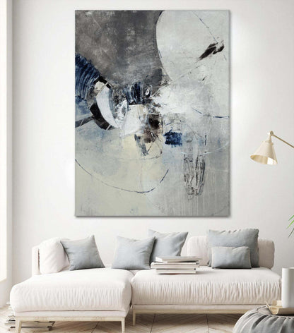 Œuvre d'art murale géante « Solid Strike I » 72 x 54