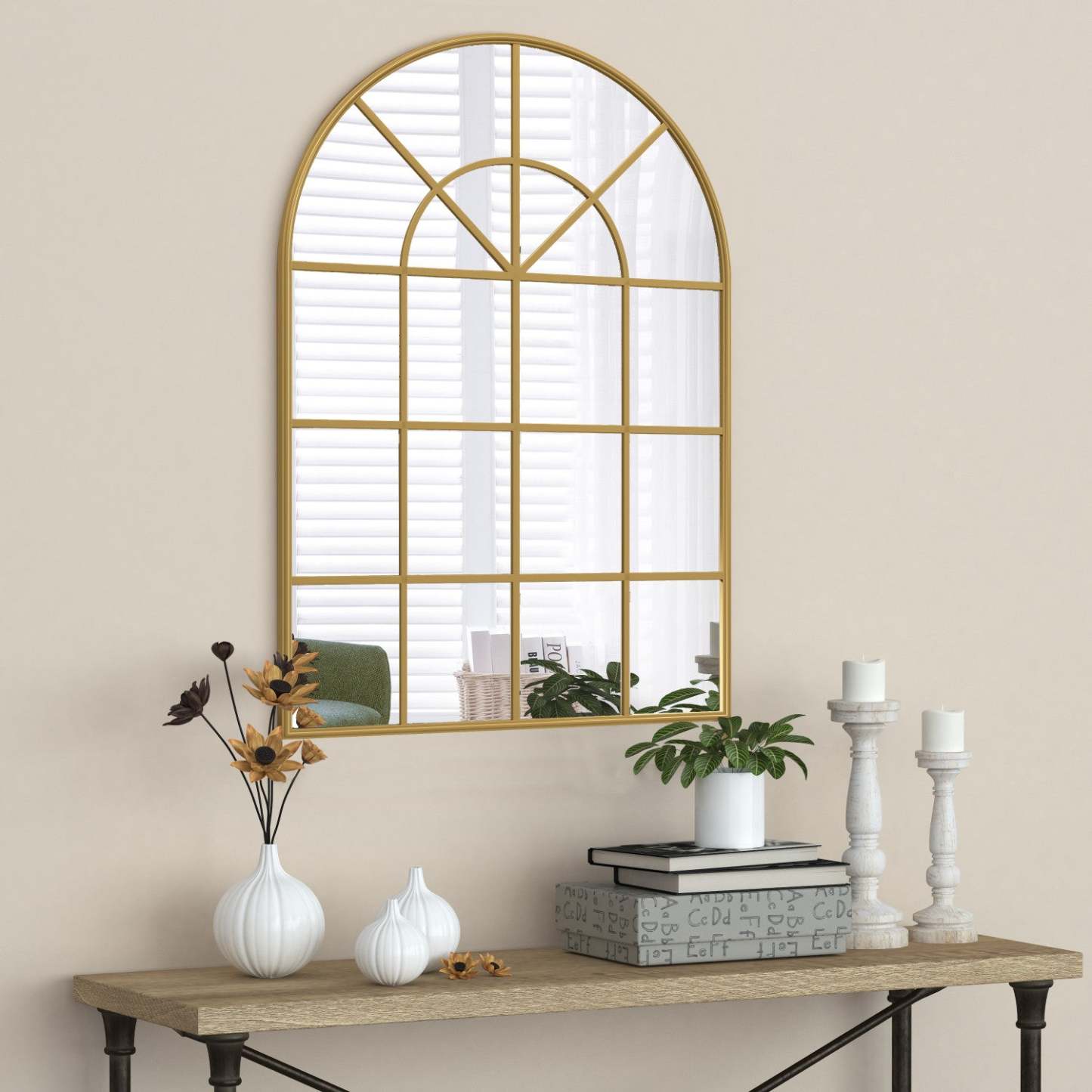 Miroir Mella Gold 41.5|Miroir Mella de 41,5 po doré