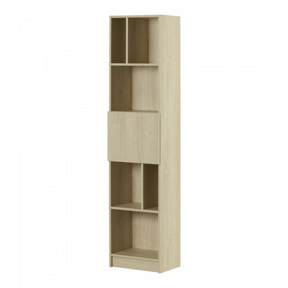 Liora 5-shelf Narrow Bookcase - Bleached Oak | Liora Bibliothèque Étroite 5 Tablettes - Chêne Blanchi