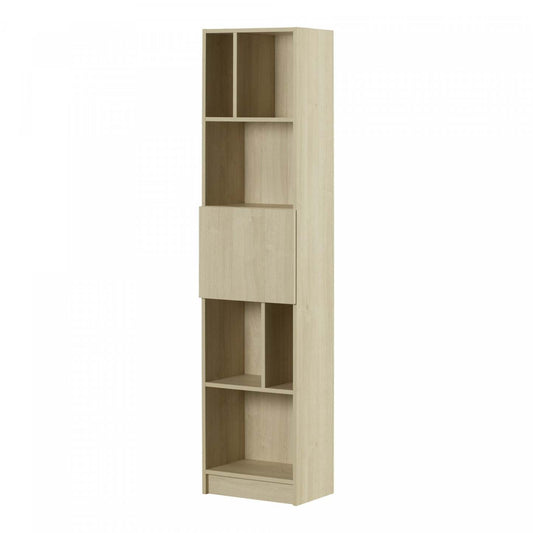 Liora 5-shelf Narrow Bookcase - Bleached Oak | Liora Bibliothèque Étroite 5 Tablettes - Chêne Blanchi