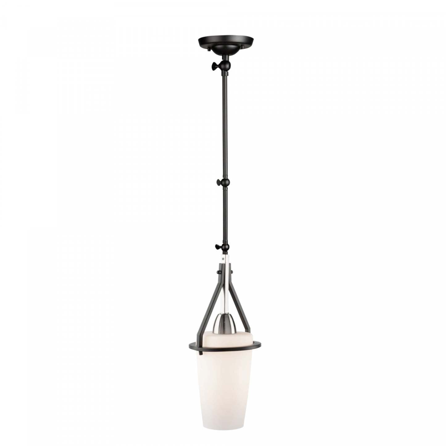 Brydon applique murale cylindrique noir et nickel brossé à 1 ampoule|Luminaire suspendu de style applique murale cylindrique Brydon noir et nickel brossé à 1 ampoule|D06HX5Z6