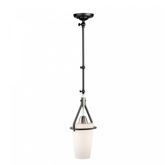 Brydon applique murale cylindrique noir et nickel brossé à 1 ampoule|Luminaire suspendu de style applique murale cylindrique Brydon noir et nickel brossé à 1 ampoule|D06HX5Z6