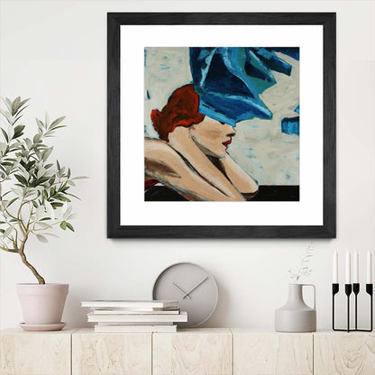 Œuvre murale encadrée noire et mate « On The Rocks » 36 x 36