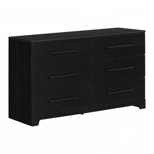 Commode Primo 6 tiroirs - Chêne Noir|Commode Primo à 6 tiroirs - chêne noir