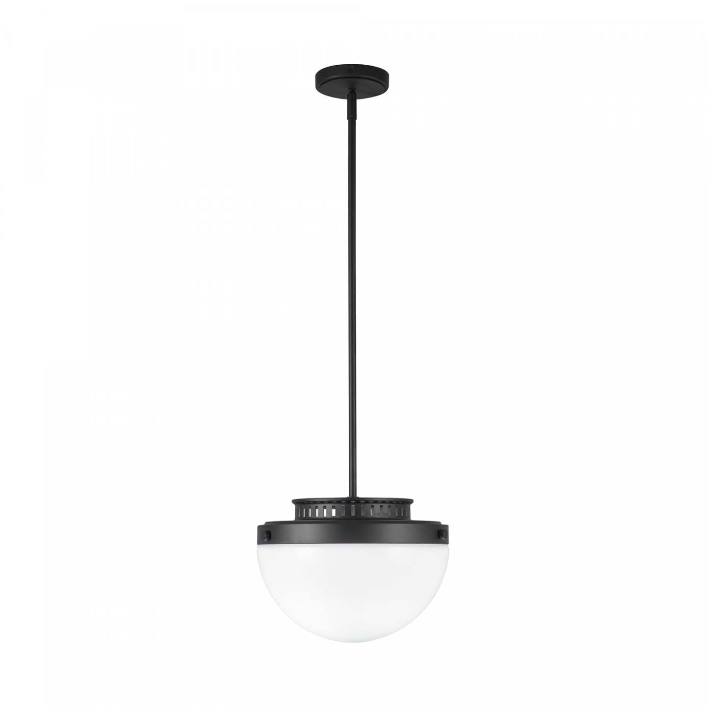 Lampe suspendue Dahlia à 1 ampoule 12, lampe noire | Suspension A 1 lampe Dahlia De 12 po, Noire