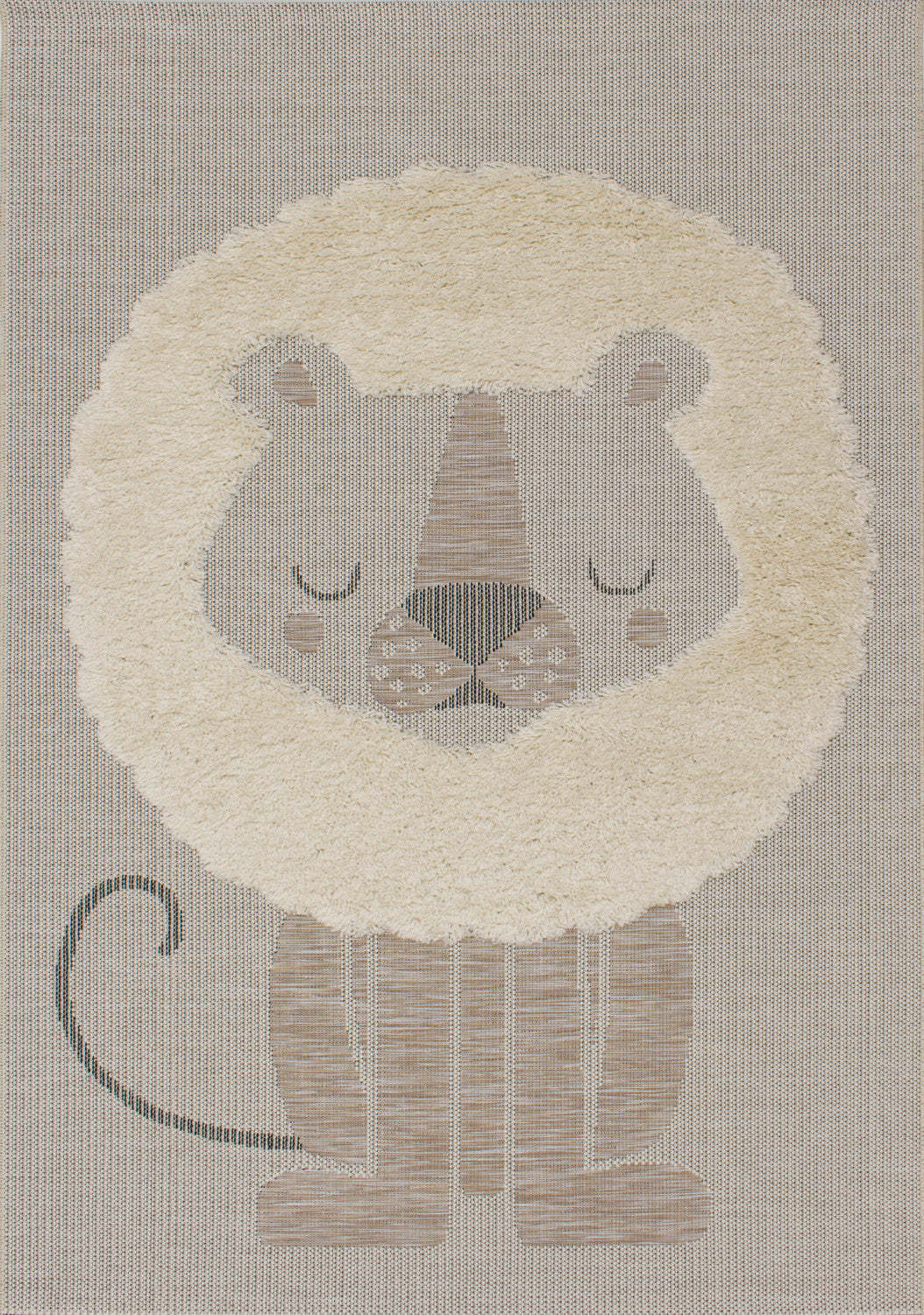 Kids Textured Lion Area Rug - 5'3 x 7'7|Carpette à motif lion texturé pour enfants - 5 pi 3 po x 7 pi 7 po