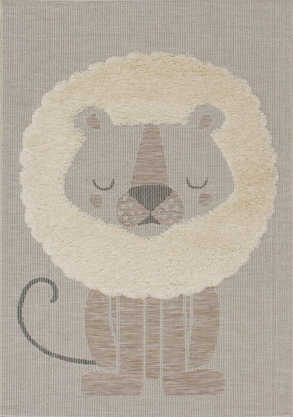 Kids Textured Lion Area Rug - 5'3 x 7'7|Carpette à motif lion texturé pour enfants - 5 pi 3 po x 7 pi 7 po