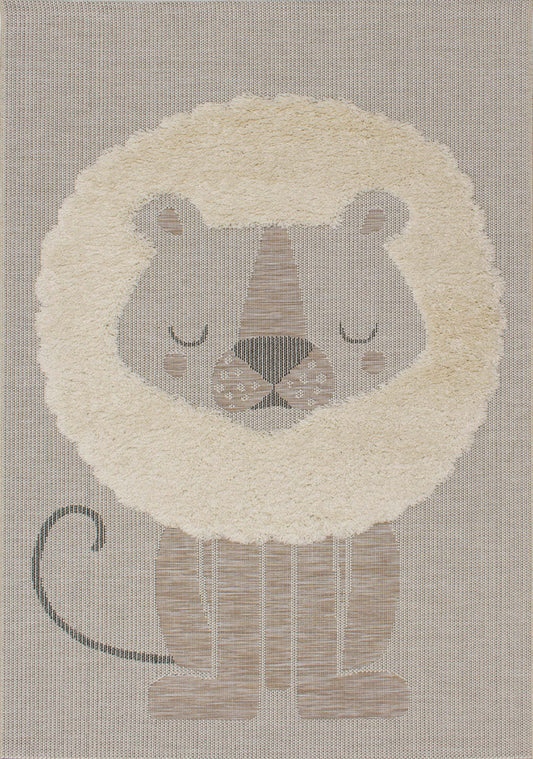 Kids Textured Lion Area Rug - 5'3 x 7'7|Carpette à motif lion texturé pour enfants - 5 pi 3 po x 7 pi 7 po