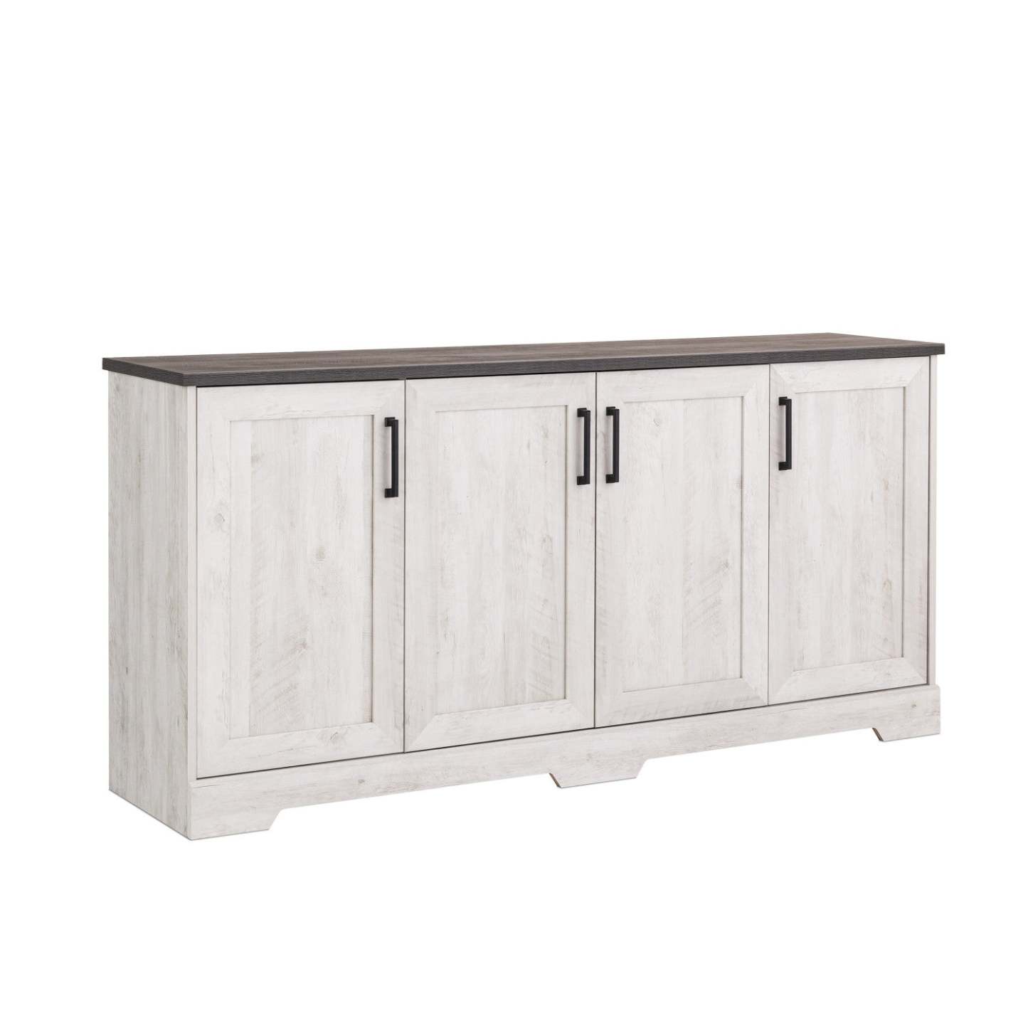 Prepac Rustic Ridge 4-Door Console Buffet - Washed White|Console Rustic Ridge de Prepac à 4 portes - blanc délavé