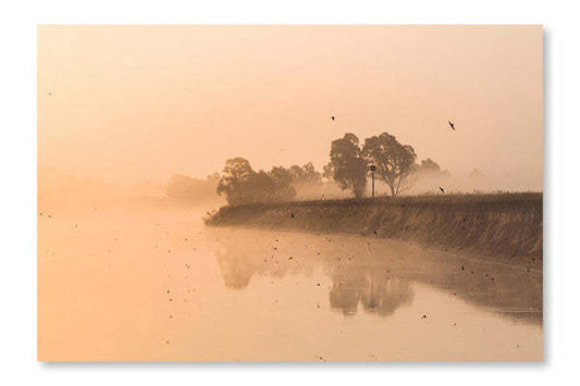 Cadre mural et panneau en tissu Mist 16x24 | Mist 16 po x 24 po : Cadre d'art mural et panneau de tissu | D44GOSW5