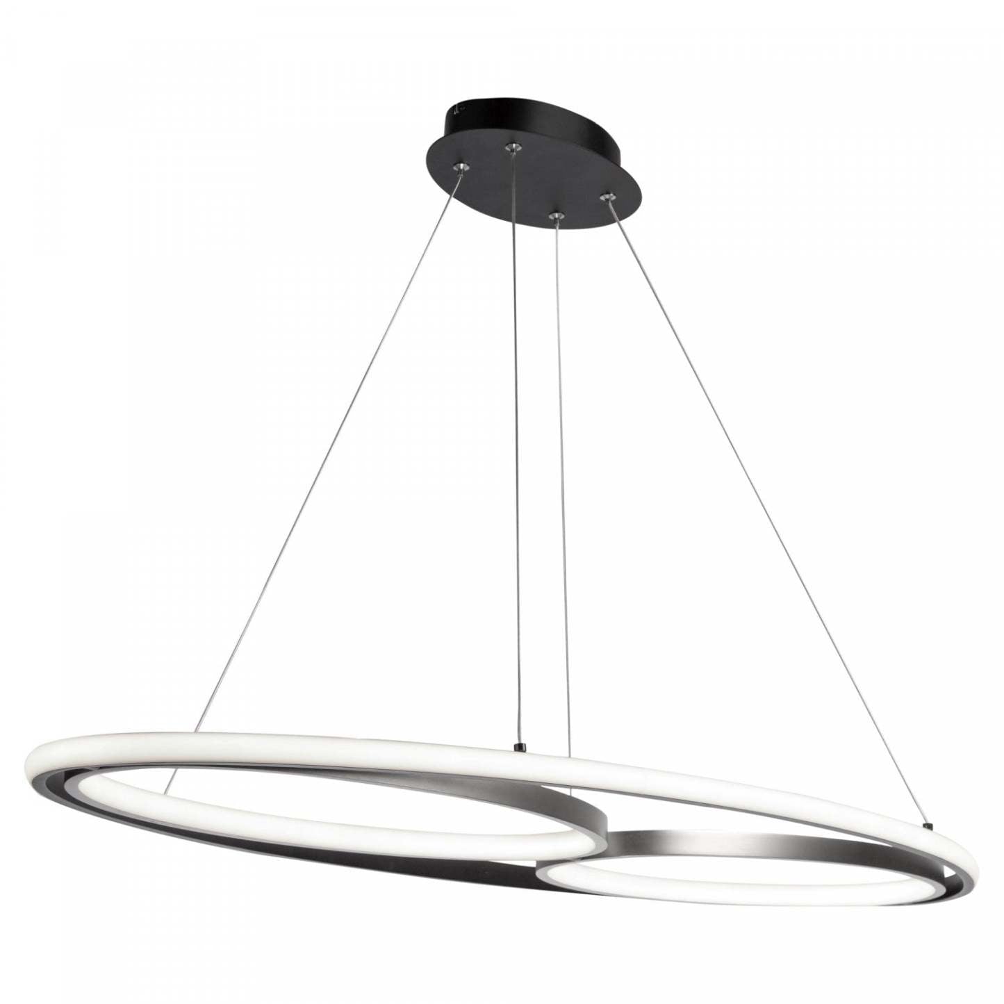 Gemini 38 W LED Black Nickel Flush Mount | Plafonnier affleuré Gemini en nickel noir à DEL de 38 W | D06H0U3A