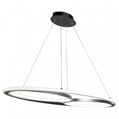 Gemini 38 W LED Black Nickel Flush Mount | Plafonnier affleuré Gemini en nickel noir à DEL de 38 W | D06H0U3A