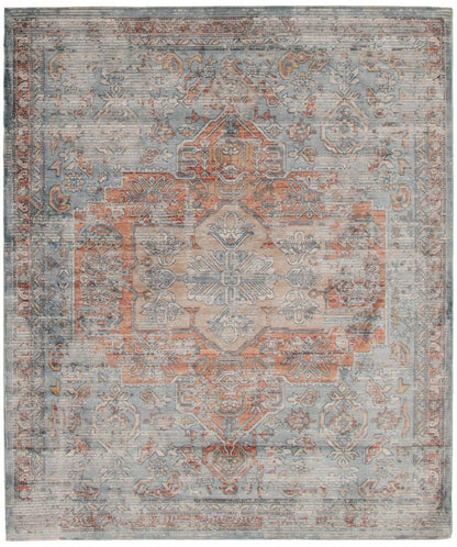 Tapis bleu Baina Heriz - 5'3 x 6'7|Carpette Baina Heriz bleu - 5 pi 3 pox 6 pi 7 po| D28S6APH