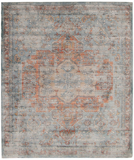 Tapis bleu Baina Heriz - 5'3 x 6'7|Carpette Baina Heriz bleu - 5 pi 3 pox 6 pi 7 po| D28S6APH