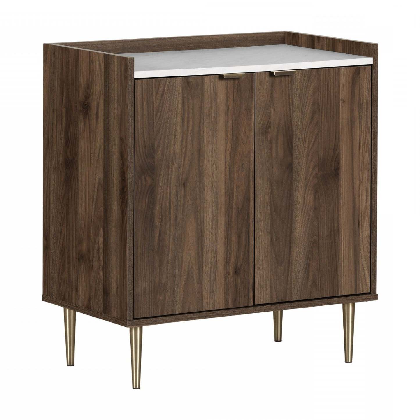 Meuble de rangement Maliza 2 portes - Faux marbre de Carrare|Armoire de rangement Maliza à 2 portes - imitation marbre de Carrare