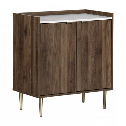 Meuble de rangement Maliza 2 portes - Faux marbre de Carrare|Armoire de rangement Maliza à 2 portes - imitation marbre de Carrare