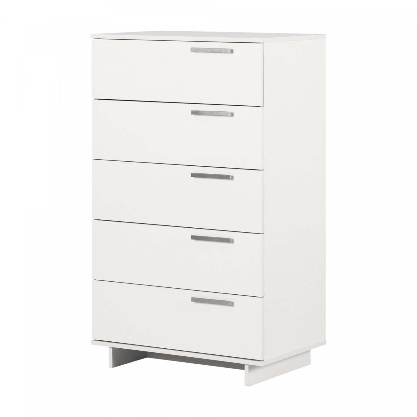 Meuble de rangement commode 5 tiroirs Cavalleri - Blanc pur|Commode verticale de rangement Cavalleri à 5 tiroirs - blanc pur