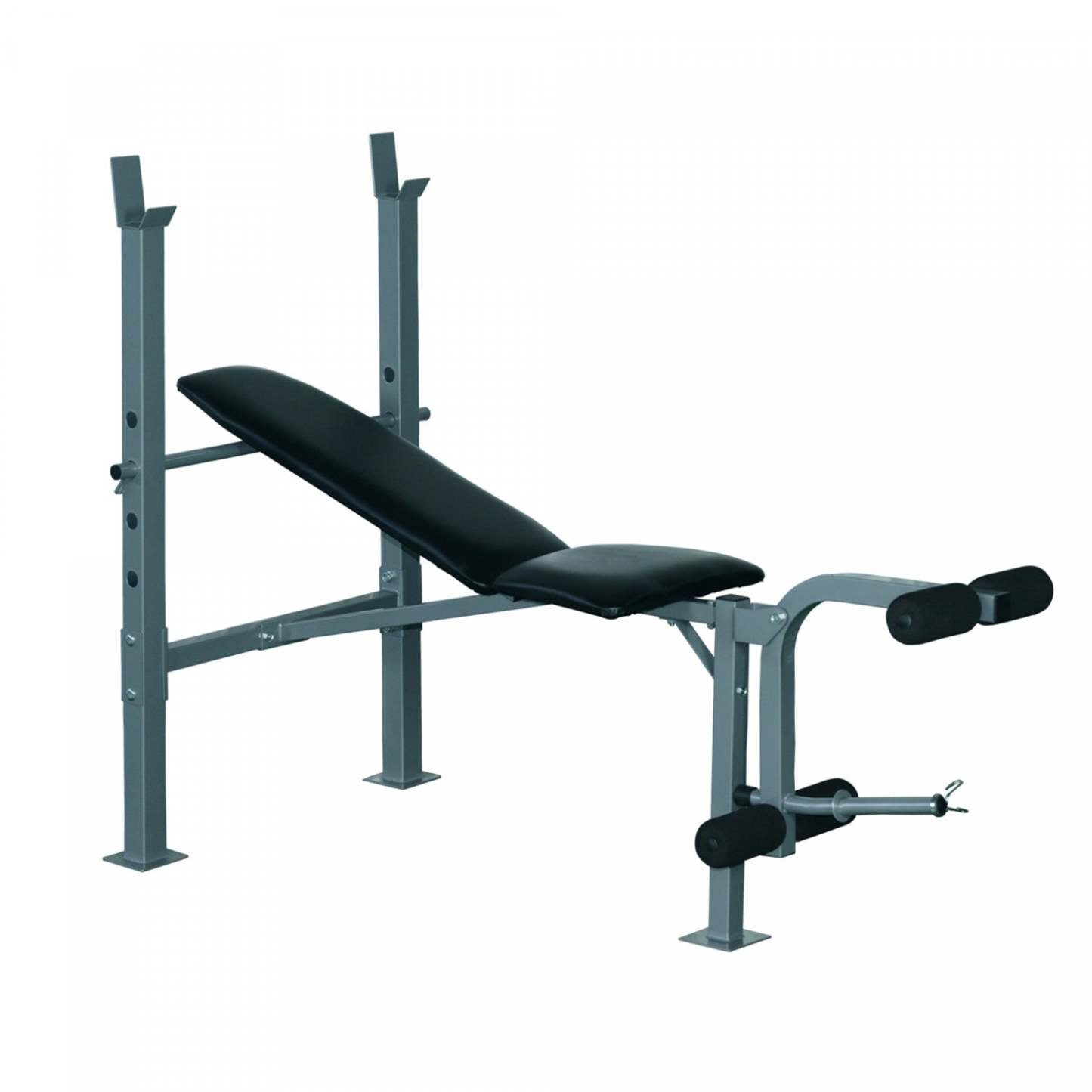 Soozier Banc de Musculation Incliné Décliné avec Extension de Jambes et Support pour Haltères, Banc de Pression réglable Wei|Banc de Musculation Fitness Entraînement Complet Dossier réglable Curler