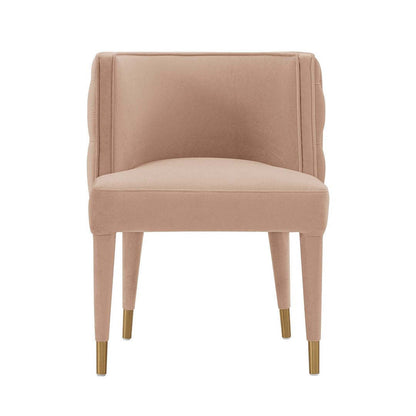 Manhattan Comfort Modern Maya Tufted Velvet Dining Chair - Nude|Chaise de salle à manger moderne Maya de Manhattan Comfort en velours capitonné - couleur chair