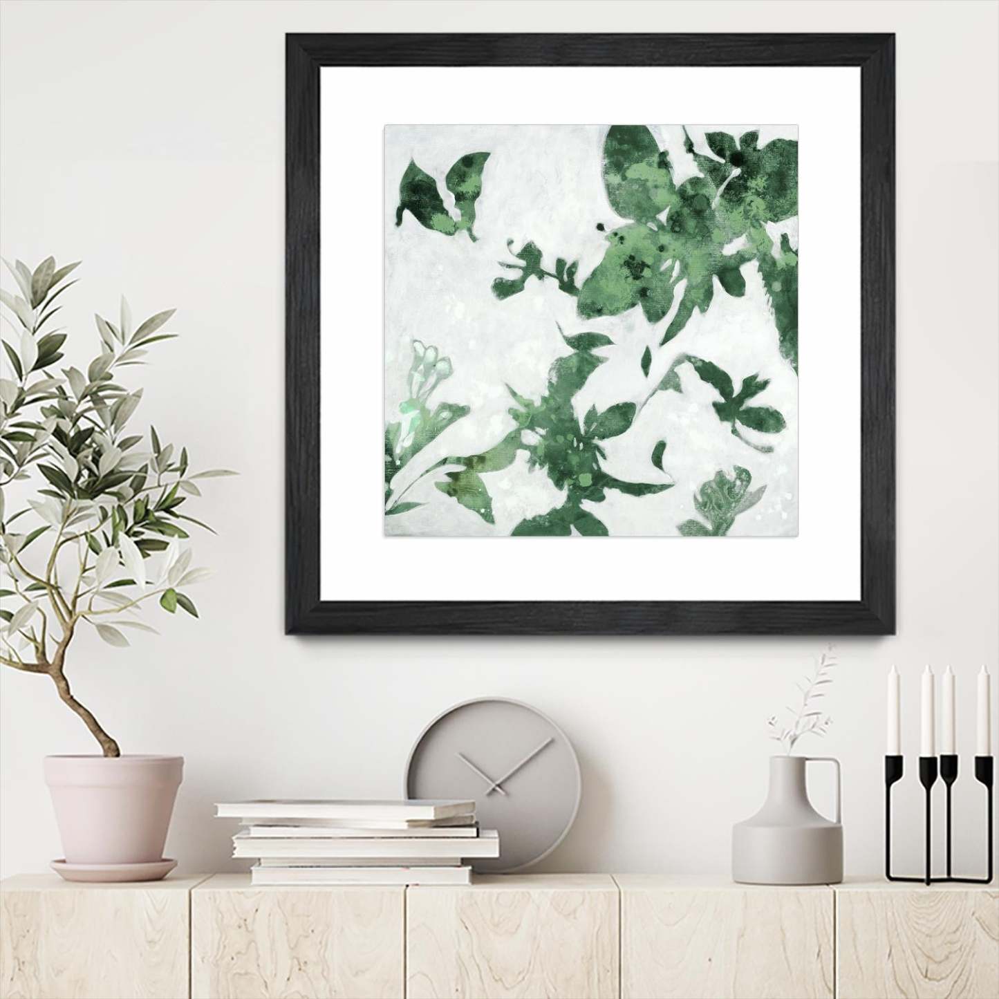 Œuvre d'art murale encadrée noire « High Flying I » 36 x 36