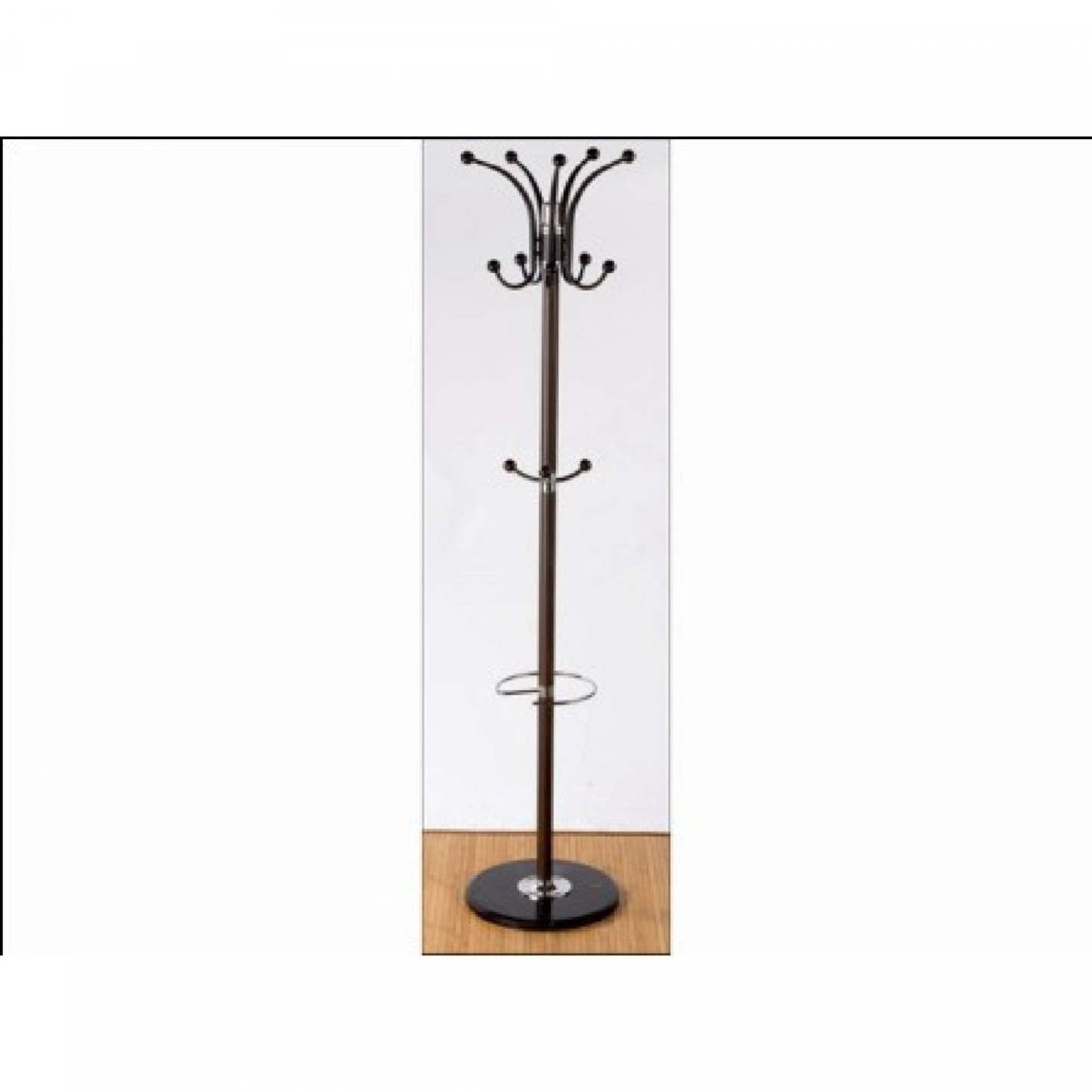 Head Coat Hanger Brown avec Base en Marbre Coat Racks|Portemanteau brun avec base en marbre