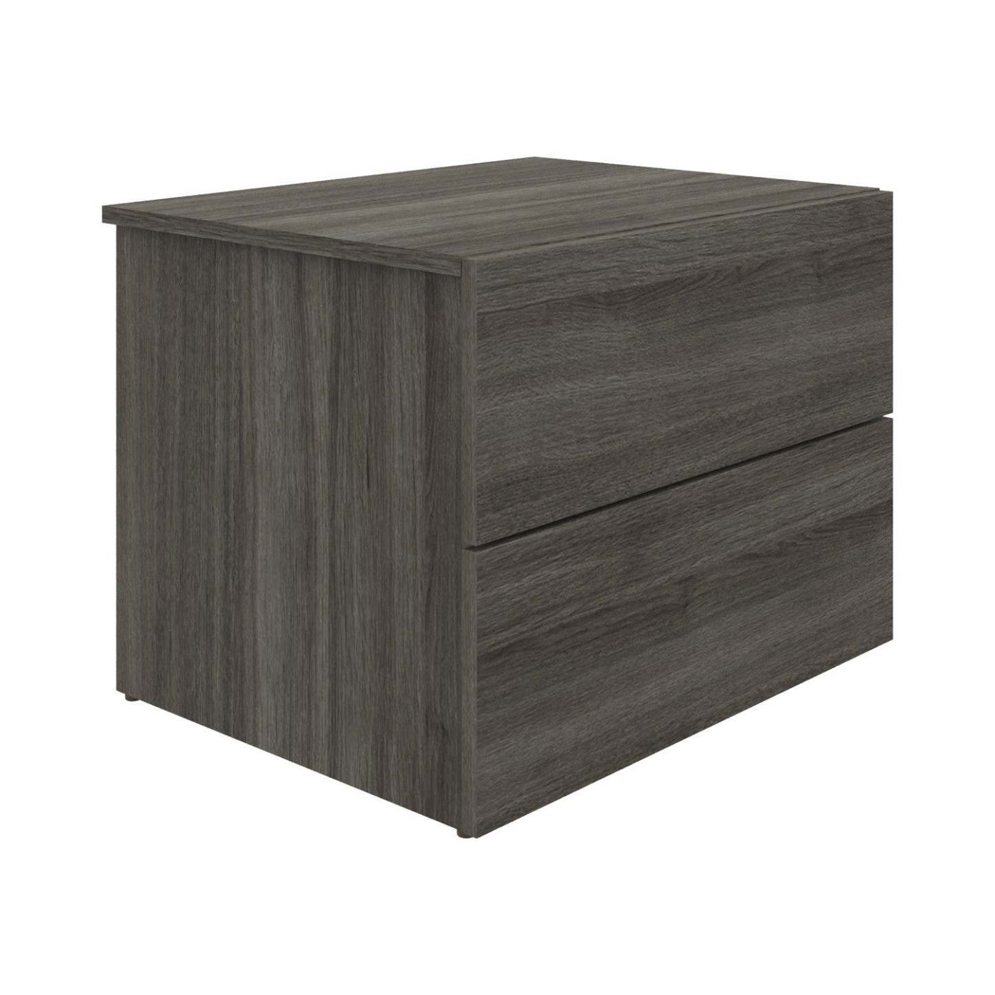 Nordika James Nightstand with 2-Drawers - Grey Oak|Table de nuit James Nordika à 2 tiroirs - chêne gris