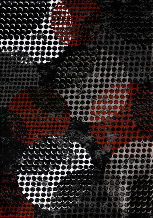 Carpette moelleuse Perry à motif de caisse industrielle - 5 pi 3 po x 7 pi 7 po