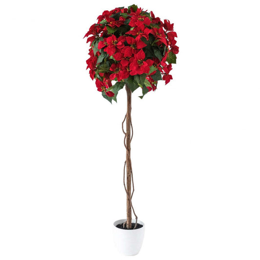 Arbre poinsettia rouge 59|Arbre poinsettia rouge de 59 po