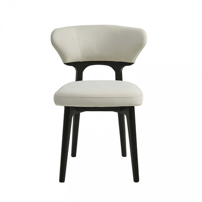 Susie Chaises De Salle À Manger En Bois, Lot De 2, Chaises Latérales Tapissées En Tissu Avec Pieds En Bois, Beige