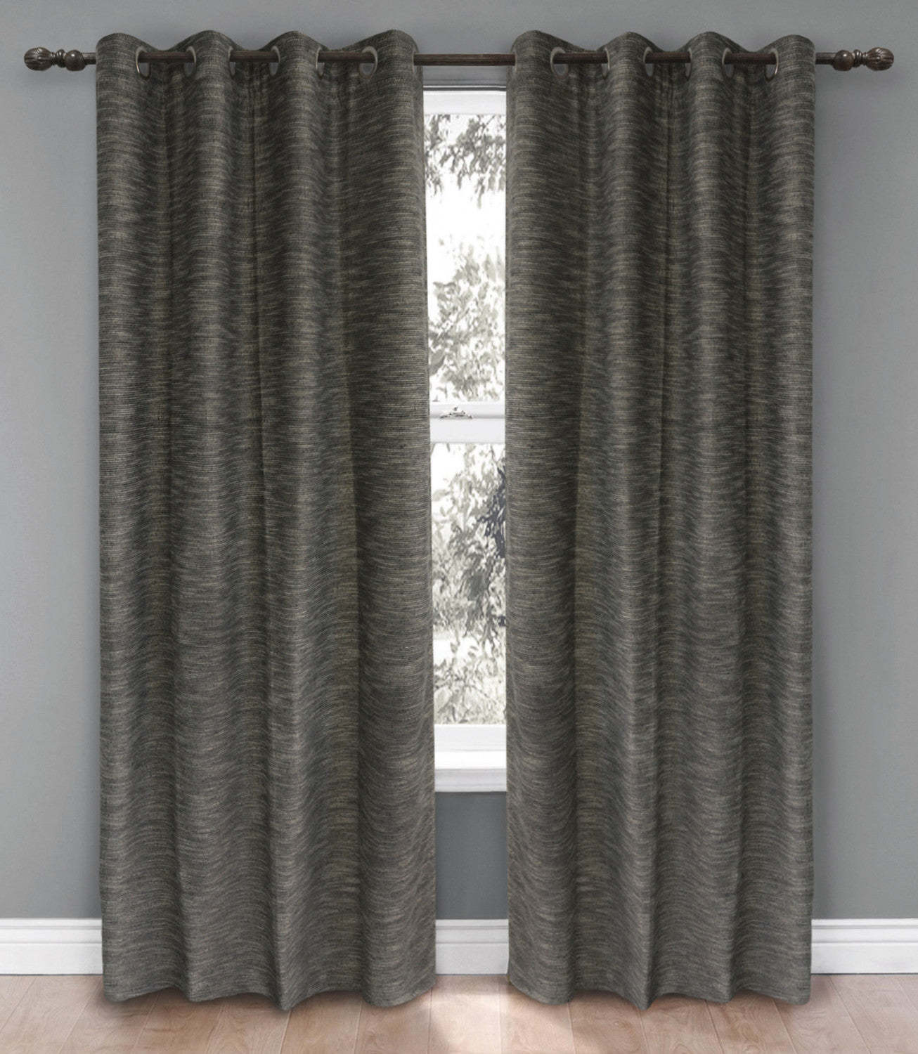 Columbia 54 po x 95 po Rideau à oeillets (ensemble de 2) - noir|D2CIO1N3