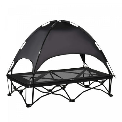 Pawhut Lit Pour Chien Chat Sur Pieds Grand Confort Velum Anti-uv Tissu Oxford Textilène Micro-perforé