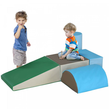 Soozier 5 Pièces Ensemble De Jeu D'activités D'escalade Et De Rampement Escalier Et Rampe D'escalade En Mousse Douce Pour Tout-Petits