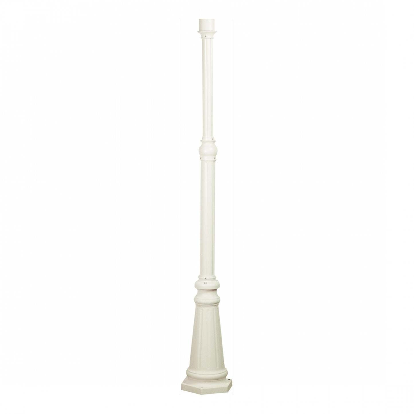 Poteau blanc à 1 lumière Classico | Poteau Classico blanc à 1 ampoule | D06HR0B4