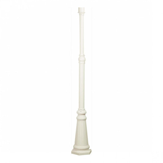 Poteau blanc à 1 lumière Classico | Poteau Classico blanc à 1 ampoule | D06HR0B4