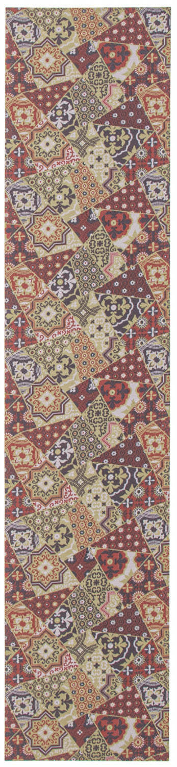 Carpette Bellezza rouge-vert - 2 pi 2 po x 8 pi 0 po|D22VZBZO