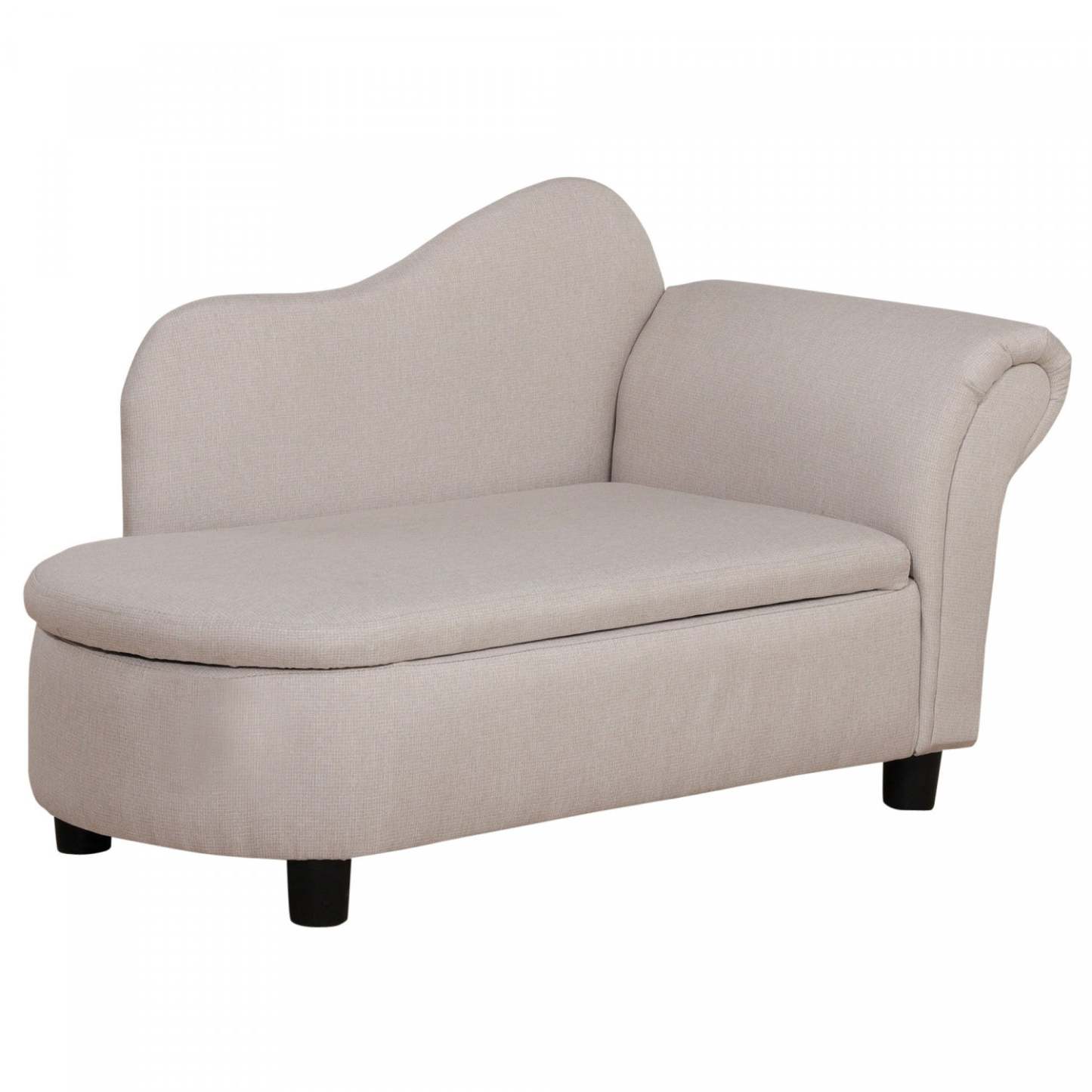 Qaba Fauteuil Enfant, Canapé pour Tout-Petit avec Compartiment de Rangement, Chaise Longue pour Enfants, Fauteuil avec Accoudoirs