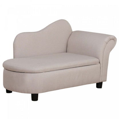 Qaba Fauteuil Enfant, Canapé pour Tout-Petit avec Compartiment de Rangement, Chaise Longue pour Enfants, Fauteuil avec Accoudoirs