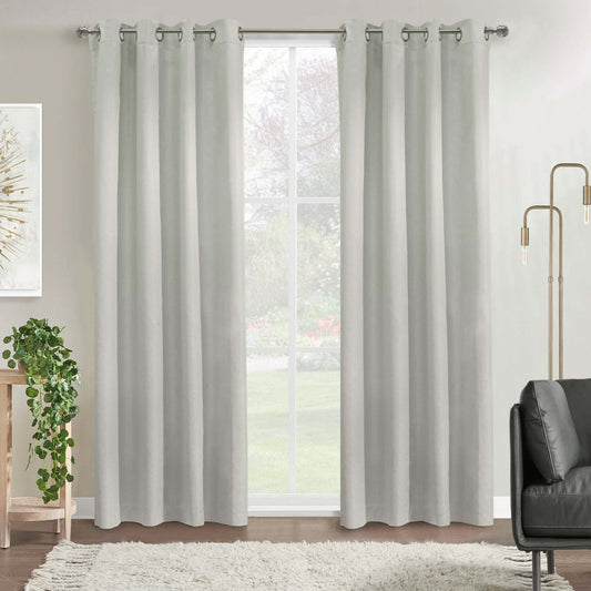 Gette White Grommet Curtain Panel - 52 X 95|Panneau de rideau à œillets Gette blanc - 52 po x 95 po