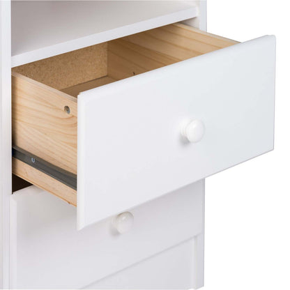 Astrid 2-Drawer Nightstand - Blanc|Table de nuit Astrid à 2 tiroirs - blanche