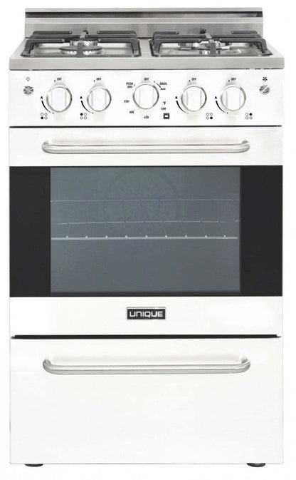 Prestige par Unique Cuisinière à gaz de 24 po à convection - UGP-24V PC1 W | U24VPC1W