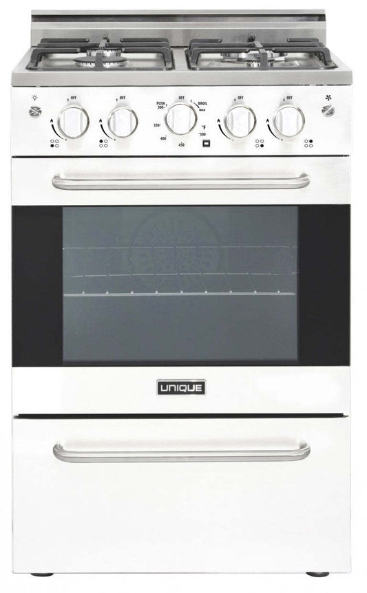 Prestige par Unique Cuisinière à gaz de 24 po à convection - UGP-24V PC1 W | U24VPC1W