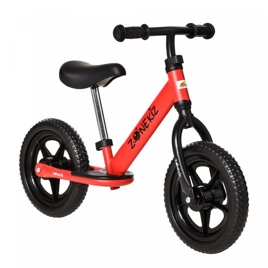 Qaba 12 Kids Balance Bike No Pedal Bicycle Adjustable Seat And Handlebar Training Toddler Bike 3 - |Qaba Draisienne Enfant 3-5 Ans Hauteur Selle Et Guidon Réglable Pneus 12 Eva Repose-pieds Antidérapant