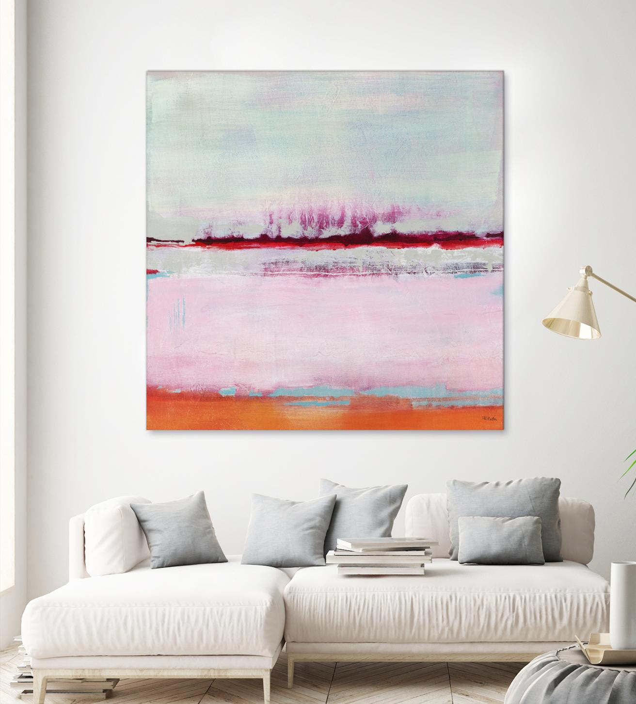 Persimmon Jump Ii Giant Art 54x54 Wall Art|Œuvre d'art murale Giant Art « Persimmon Jump Ii » 54 x 54