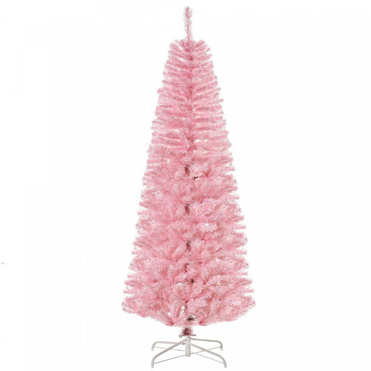 Homcom 6ft Pencil Artificial Christmas Tree With 618 Branch Tips|Homcom Sapin de Noël Artificiel en Forme de Crayon de 6 Pieds avec 618 Pointes de Branche