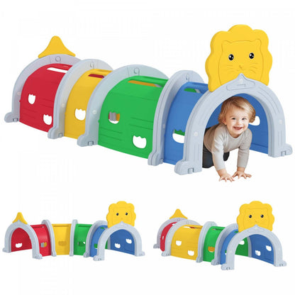 Qaba Tunnel Pour Enfants À Ramper, Tunnel De Jeu Pour Enfants À L'intérieur Et À L'extérieur, Struct