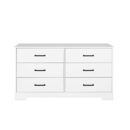Prepac Rustic Ridge Farmhouse 6-Drawer Dresser - White|Commode champêtre Rustic Ridge de Prepac à 6 tiroirs - blanche