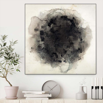 Positives And Negatives I Canvas Framed Black 20x20 Wall Art|Œuvre d’art murale sur toile encadrée noire « Positives And Negatives I » 20 x 20